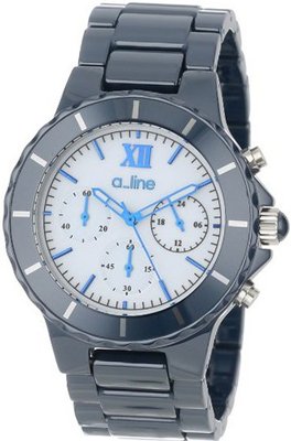 a_line AL-20041-NBWSR Marina Chronograph White Dial Navy Blue Ceramic