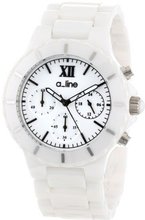 a_line AL-20041-WWWSR Marina Chronograph White Dial White Ceramic