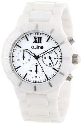a_line AL-20041-WWWSR Marina Chronograph White Dial White Ceramic