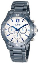a_line AL-20042-NBWSR Ceramic Chronograph White Dial Dark Blue