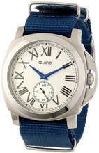 a_line AL-80007-02-BU-NS1 Pyar Silver Textured Dial Blue Nylon