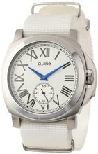 a_line AL-80007-02-WH-NS1 Pyar Textured Dial White Nylon