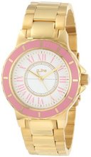 a_line AL-80009-YG-02PN Marina White Dial Gold Ion-Plated Stainless Steel