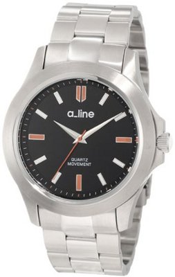 a_line AL-80013-11 GRA Black Dial Stainless Steel