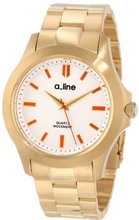 a_line AL-80013-YG-22 GRA Silver Dial Gold Ion-Plated Stainless Steel