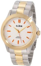 a_line AL-80013-YG-SS-22 GRA Silver Dial Two Tone Stainless Steel