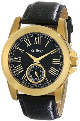 a_line AL-80022-YG-01 Amare Analog Display Japanese Quartz Black