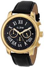 a_line AL-80163-YG-01 Amor Analog Display Japanese Quartz Black