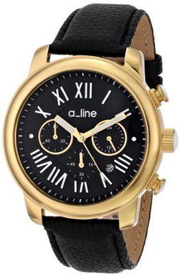 a_line AL-80163-YG-01 Amor Analog Display Japanese Quartz Black