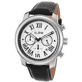 a_line Amor 80163-02 46mm Stainless Steel Case Leather Mineral