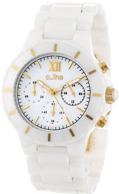 uA-Line a_line AL-20041-WWWGR Marina Chronograph White Dial White Ceramic 