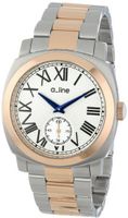 uA-Line a_line AL-80016-RG-SS-22 Pyar Silver Textured Dial Two Tone Stainless Steel 
