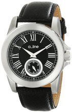 uA-Line a_line AL-80022-01 Amare Analog Display Japanese Quartz Black 