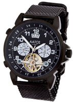Aatos Automatic Black Plated Stainless Steel Black Dial TiosBBB