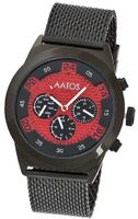 Aatos Automatic Black Plated Stainless Steel Carbon Fiber Face Red Dial WedusBBR