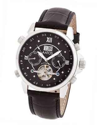 Aatos Automatic Diamonds Black Leather Band Black Dial JaakkoLSBD