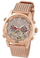 Aatos Automatic Rose Gold Plated Stainless Steel Carbon Fiber Face Rose Dial AigosRgRgRg