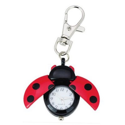 Absolute Fancy Ladybug Vintage Quartz Animal Keychain Pendant gift