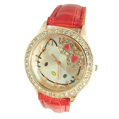 Absolute Hello kitty - children crystal quartz wrist (Pink-Kitty)