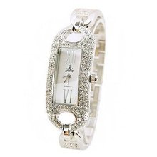 Absolute Luxury Swarovski Crystal Silver  Quartz Authentic Smays Fashion Rectangle