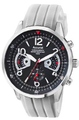 Accurist Acctiv Sports Chronograph White Silicone Strap (Ms920Bw)