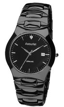 Accurist Gents Black Ceramic Case And Bracelet Mb992S