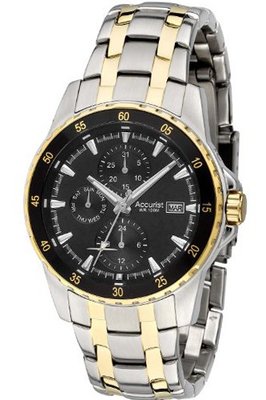 Accurist Gents Chronograph Calendar Two Tone Bracelet Strap MB938B