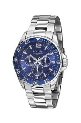 Accurist Gents Stainless Steel with Blue Dial
