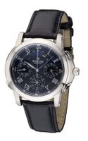 Accurist Grand Complication Quartz with Black Dial Chronograph Display and Black Leather Strap GMT322B