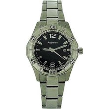 Accurist Ladies Black Dial Date All Stainless Steel Bracelet Strap LB1674B