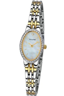 Accurist LB1347P Ladies Pearl Two Tone Bracelet