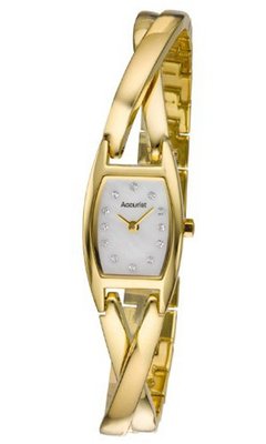 Accurist LB1434P Ladies White Gold Bracelet