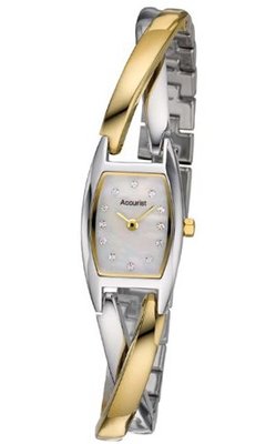 Accurist LB1435P Ladies Silver Gold Bracelet