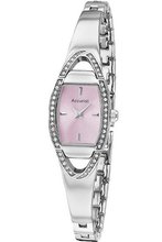 Accurist LB1458P Ladies Pink Silver Semi Bangle