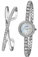 Accurist LB1800 Ladies Gift Set Silver Tone