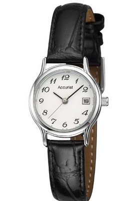 Accurist LS632 Ladies Strap White Black