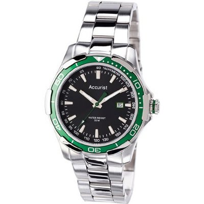 Accurist MB907GB Black Silver Acctiv Sports