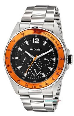 Accurist MB946OB Orange Silver Chronograph Sports