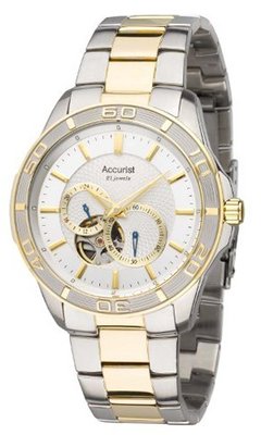 Accurist Pure Precision Automatic with Silver Dial Analogue Display and Multicolour Stainless Steel Plated Bracelet MB911S