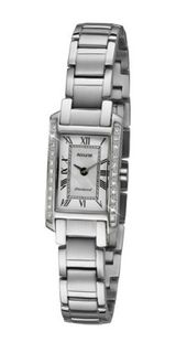 Accurist Pure Precision Quartz with White Dial Analogue Display and Silver Stainless Steel Bracelet LB1590RN