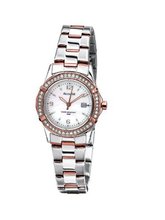 Accurist Quartz with White Dial Analogue Display and Grey Stainless Steel Plated Bracelet LB1546W