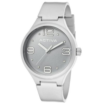 Activa By Invicta AA101-019 Silver Tone Dial Silver Tone Polyurethane
