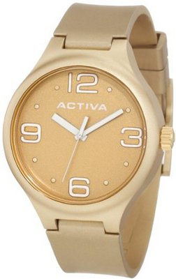 Activa By Invicta AA101-020 Gold Tone Dial Gold Tone Polyurethane