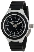 Activa By Invicta AA301-009 Black Dial Black Polyurethane