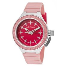 Activa By Invicta AA301-011 Dark Pink Dial Pink Polyurethane