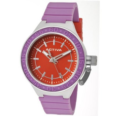 Activa By Invicta AA301-013 Red Dial Dark Purple Polyurethane