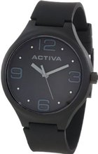 Activa By Invicta Unisex AA100-009 Black Dial Black Polyurethane