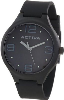 Activa By Invicta Unisex AA100-009 Black Dial Black Polyurethane