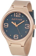 Activa By Invicta Unisex AA100-024 Black Dial Gold Tone Polyurethane