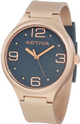 Activa By Invicta Unisex AA100-024 Black Dial Gold Tone Polyurethane
